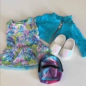 American Girl Colorful Doll Outfit Set with Accessories